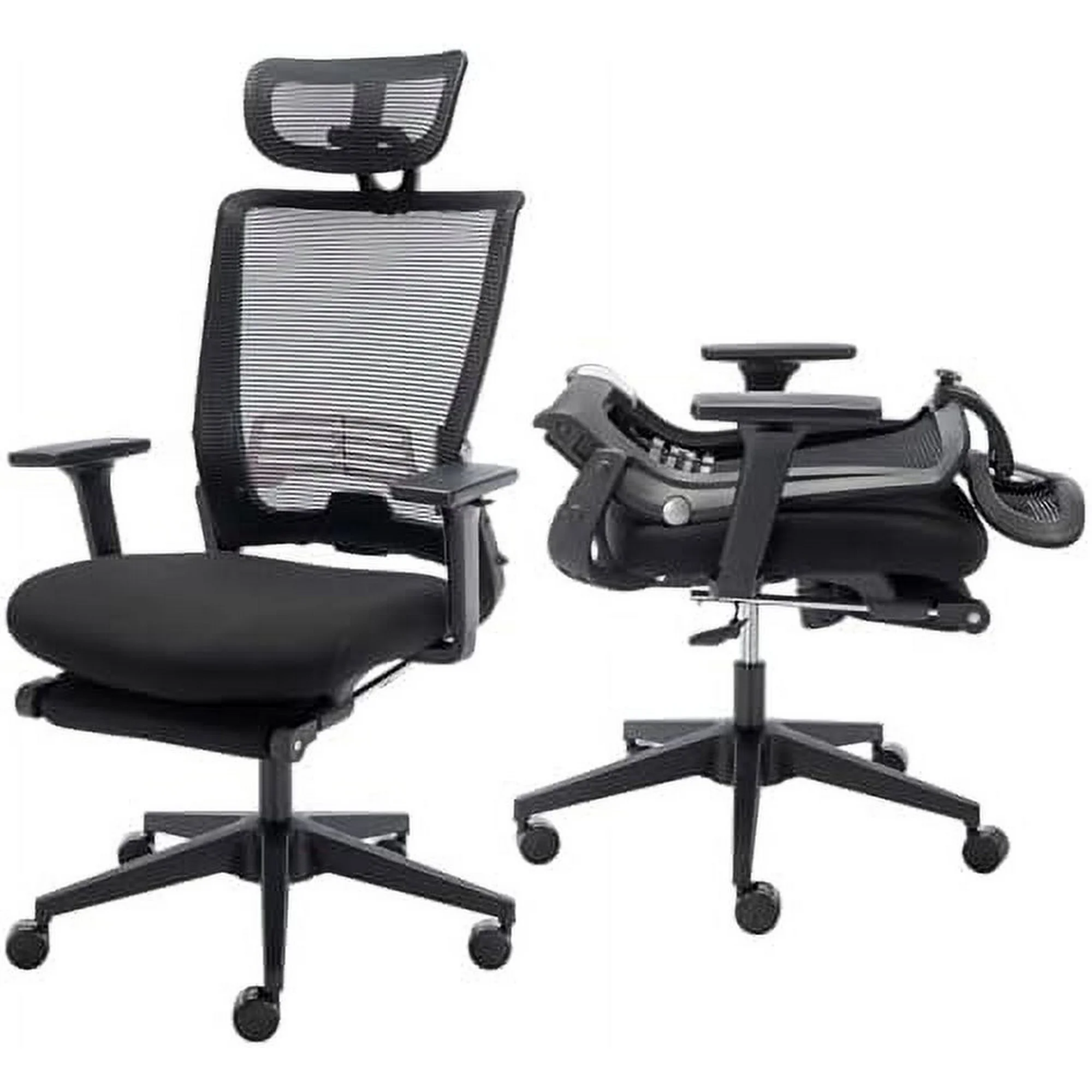 GVJMTKP Foldable Ergonomic Office Chair High Back Desk Chair with ...