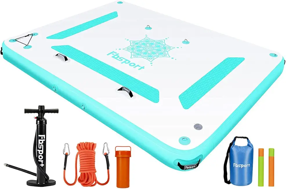 FBSPORT Inflatable Floating Dock, 6ft/ 8ft/10ft Inflatable Water ...