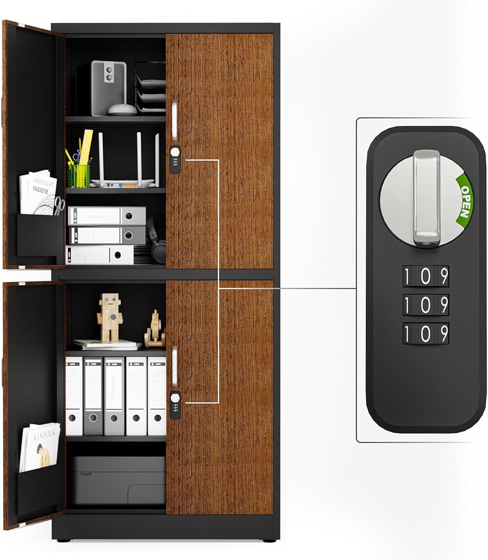 Metal Storage Cabinet - Multifunctional Garage Storage Cabinet with 4 ...