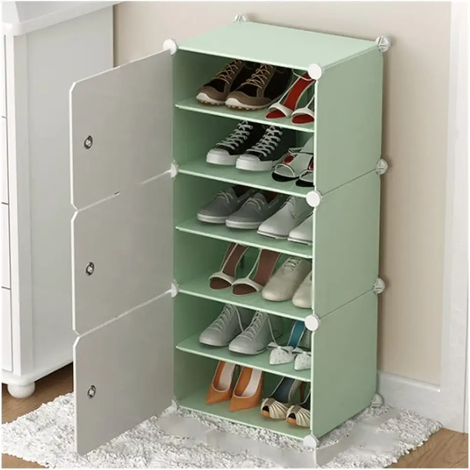 Shoe Racks Modular Cube Shoe Shelf,1/2/3-Cube Plastic Shoe Storage Rack ...