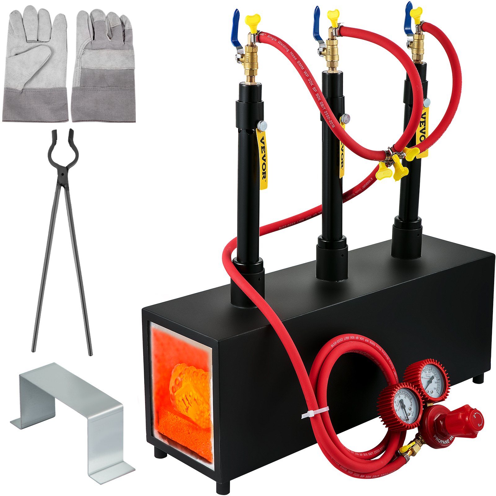 Open Forge VEVOR Portable Propane Forge Three Burners and Open Structure, Propane ...
