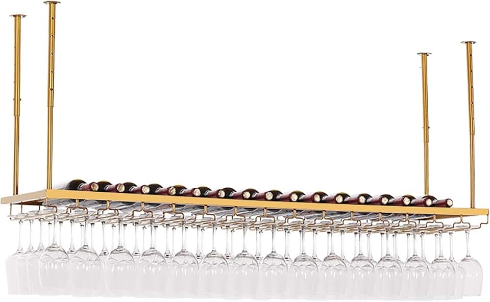 Wine rackCeiling Hanging Bar Unit Ceiling Wine Rack, Hanging Wine Glass ...