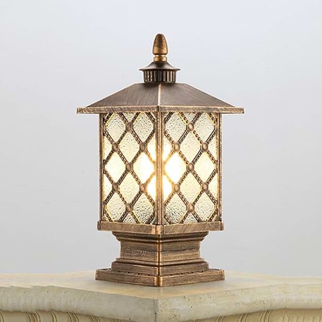 Buy WENZIFI Outdoor Post Lights, Aluminum Pillar Lights Fixture Exterior Column Lamp Waterproof Glass Post Lights Modern Square Pillar Lights For House