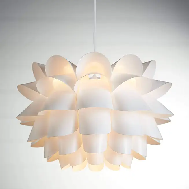Possini Euro Design White Flower Hanging Pendant Lighting Fixture 19 1/