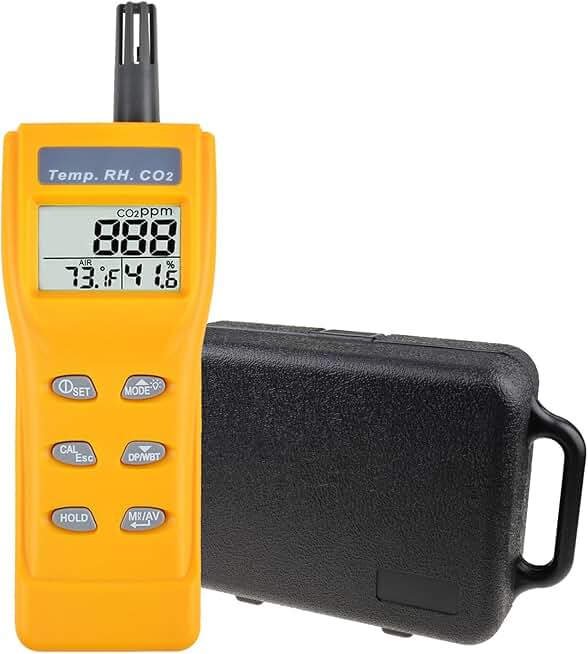 CO2 Meter Air Quality Monitor Handheld CO2 Monitor 0~9999ppm ...