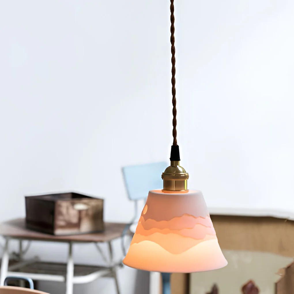 Mountains Shadow Ceramic LED Nordic Island Lights Pendant Light Wall Lamp