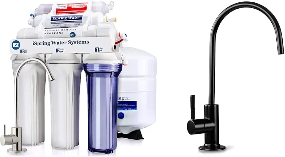 Lead-Free Drinking Water Faucet – Reverse Osmosis Compatible, SUS304 Stainless Steel, 4 Adapters, 360° Swivel For Kitchen Bar Sink