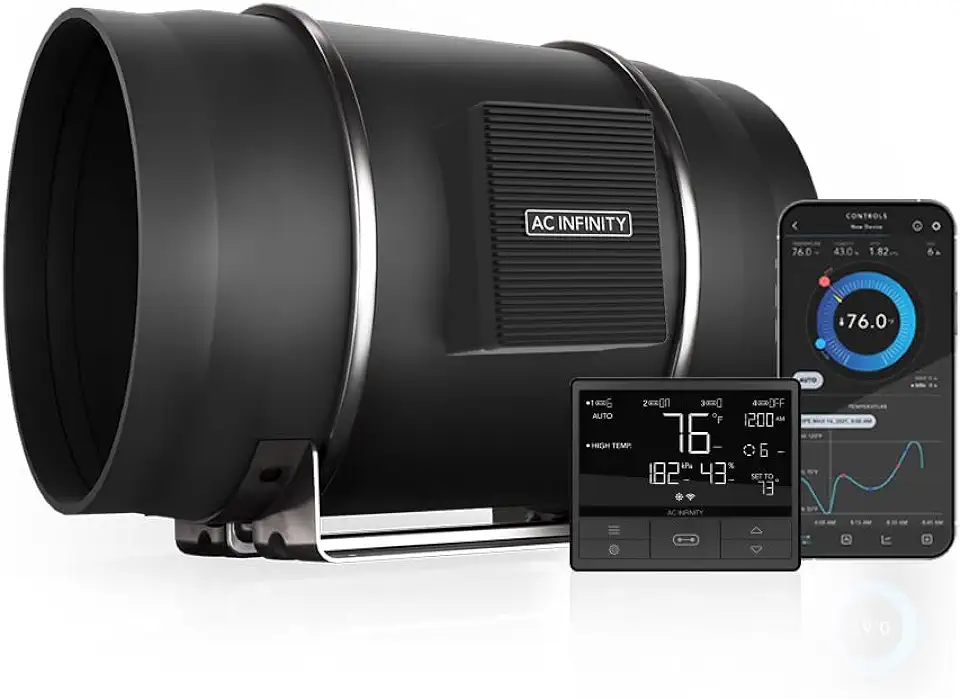 AC Infinity CLOUDLINE PRO T12, Quiet 12” Inline Duct Fan with ...