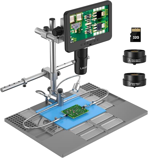 AD246SM-Plus 2160P UHD HDMI Digital Microscope 2000X, Professional PCB ...
