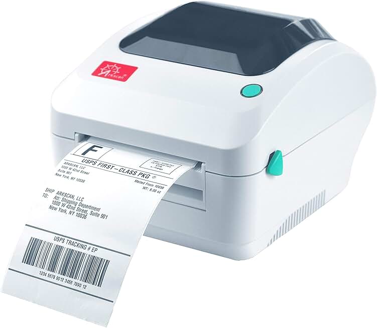Arkscan 2054A Thermal Shipping Label Printer To Print UPS USPS FedEx - View #2