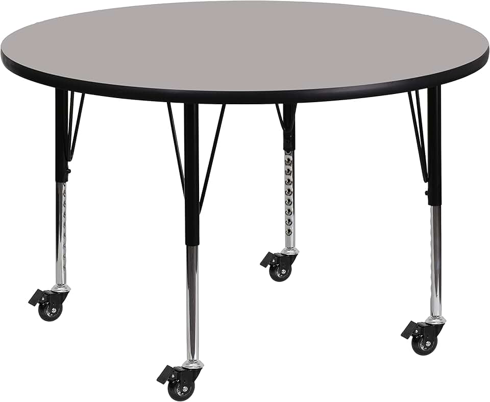 Flash Furniture 48 RND Grey Activity Table, 26" x 48" Round, Gray ...