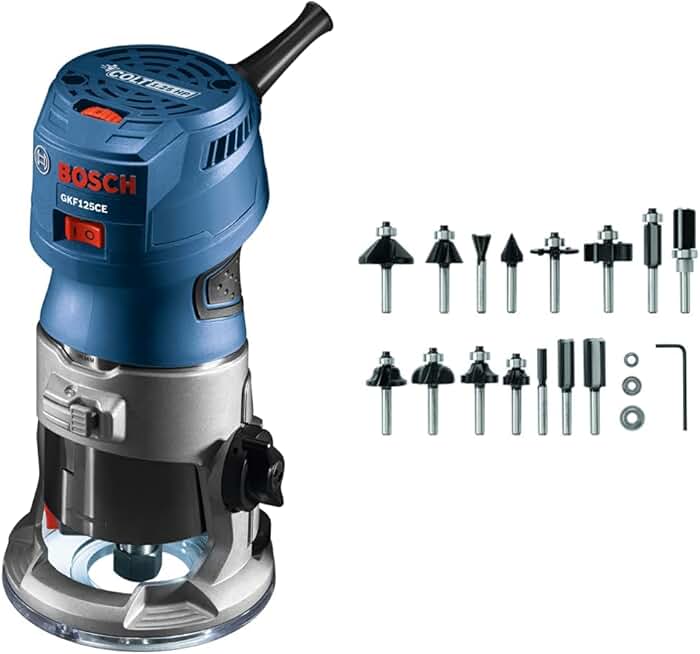 Bosch GKF125CEN Colt 1.25 HP (Max) Variable-Speed Palm Router Tool ...