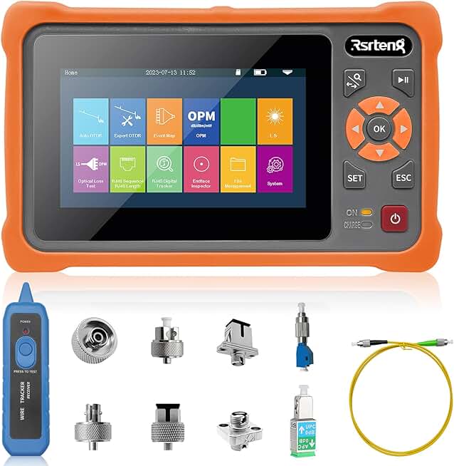 Rsrteng OTDR Fiber Optic Tester 1610nm 22dB Test Rang 500m 100Km Live Rsrteng OTDR Fiber Optic Tester 1610nm 22dB Test Rang 500m 100Km Live