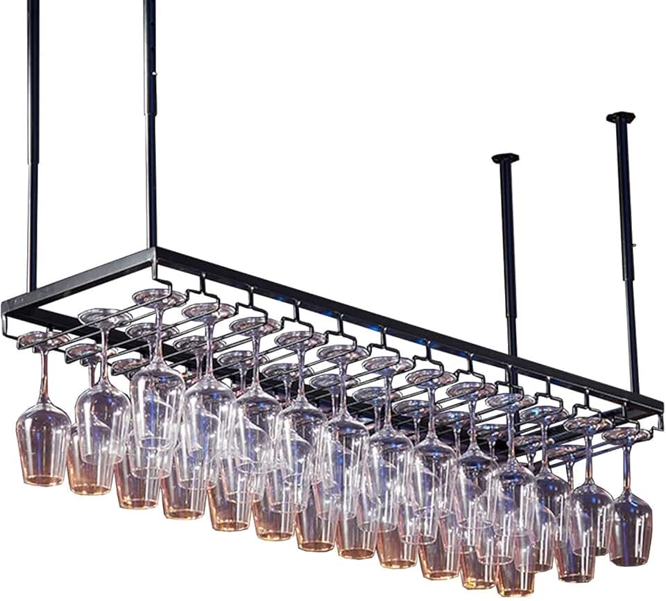 Ceiling Hanging Bar Unit Wine Rack Ceiling Wine Bottle Racks Hanging ...