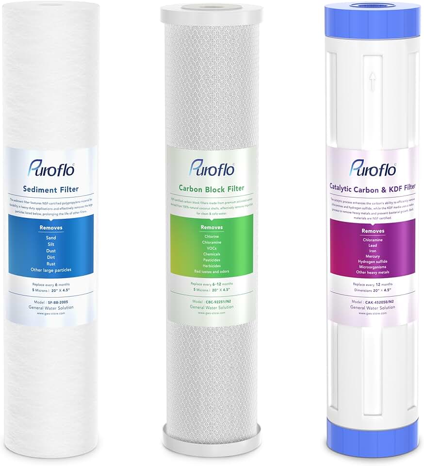 3 Stage PP Sediment GAC CTO Activated Carbon Water Filter RO System 6 - View #11