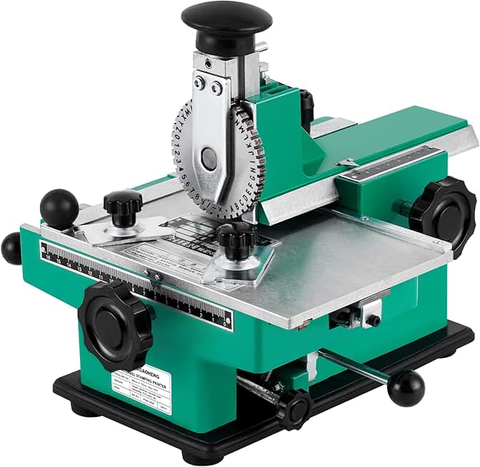 MXBAOHENG Metal Nameplate Stamping Machine Semi Automatic Embosser Dog Tag Printer