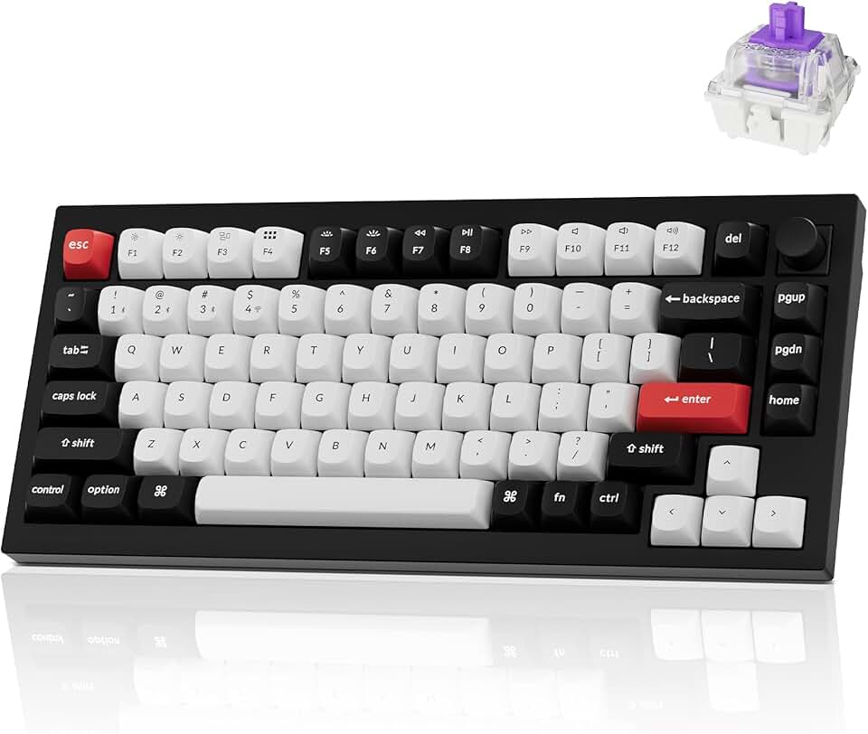 Keychron Q1 HE Wireless Mechanical Keyboard - 75% Layout With Magnetic Switches & RGB