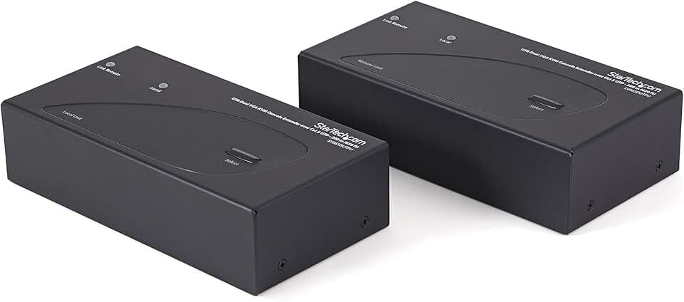 StarTech.com 650 ft/200m USB 2.0 Dual VGA KVM Console Extender Over ...