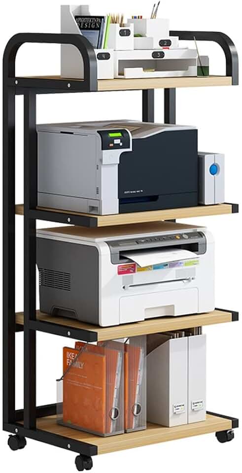 Color Scanner Stand Printer Stand with Wheels, 2Tier/3Tier/4 Tier Printer Cart with Storage ...