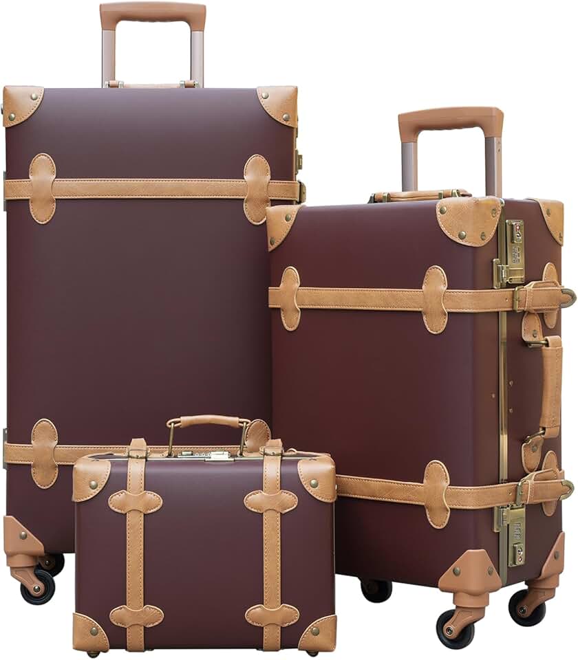 Urecity Vintage Mini 12 pouces valise à main étui en cuir