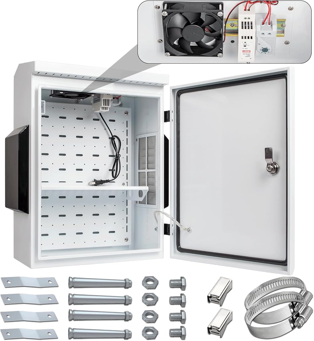 Outdoor Electrical Box With Thermostat And Fan, Cold-Rolled Steel Plate, Like New - Rio Grande Trade - View #3