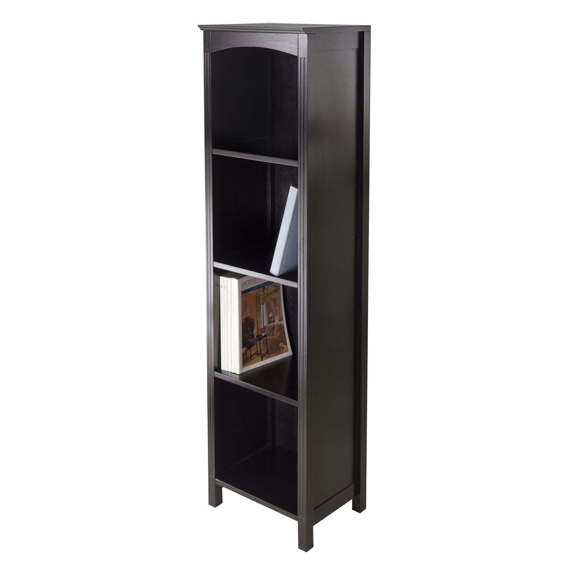 Winsome Wood Terrace 4-Section Bookcase, Narrow, Espresso