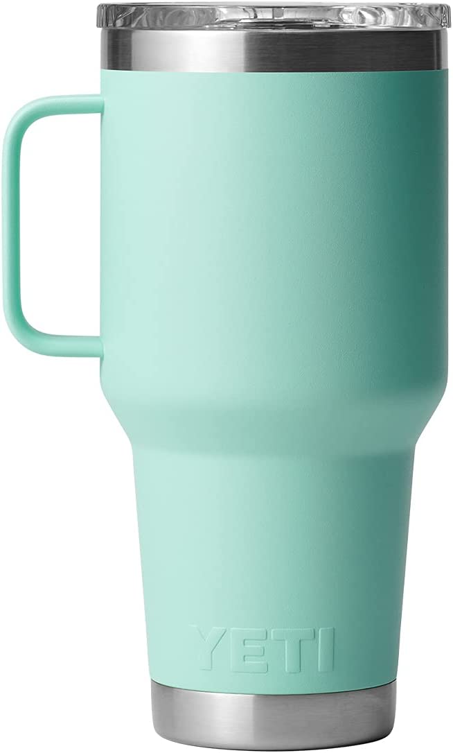 YETI Rambler 30 oz Travel Mug, Stainless Steel, Vacuum Insulated with Stronghold Lid, Seafoam