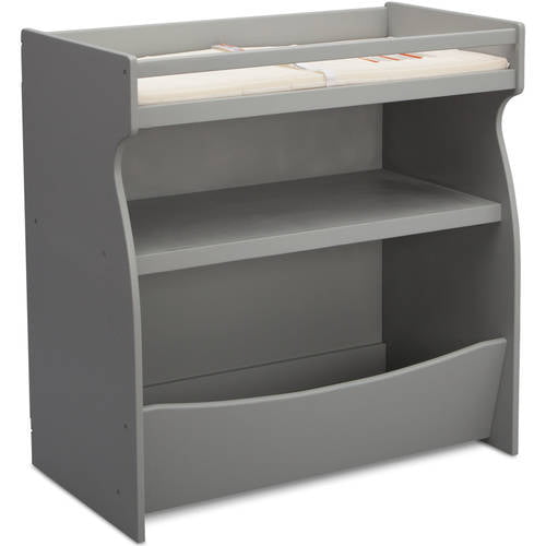 Delta Children Gateway 2-in-1 Changing Table and Storage Unit, Gray