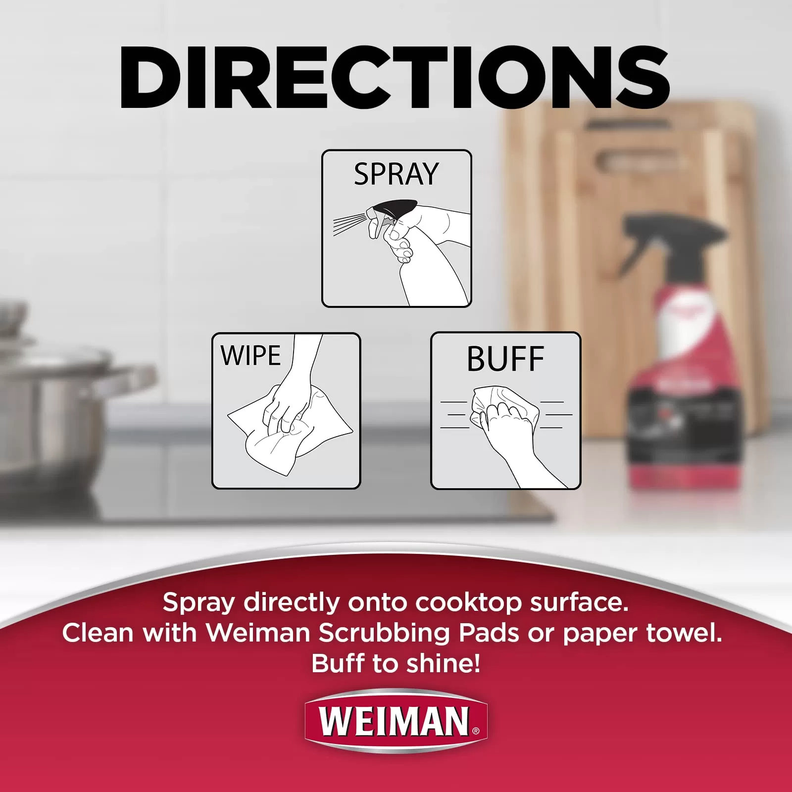 Weiman Ceramic and Glass Cooktop Cleaner – 12 Ounce 2 Pack