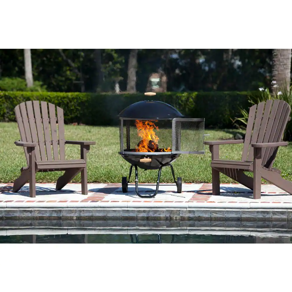 Fire Sense 01471 Bessemer 28 in. Round Steel Fire Pit in Black