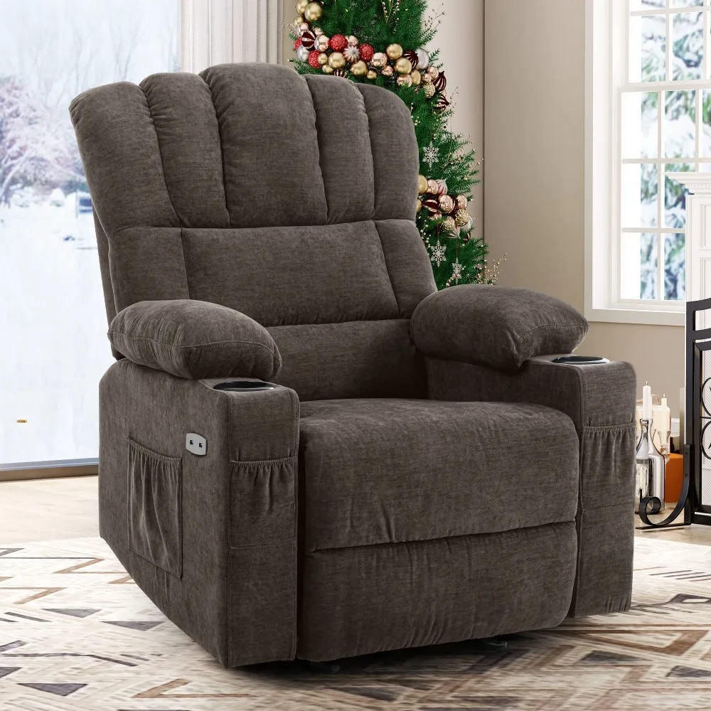 2023 new glider rocker recliner chair with massage and heat fabric recliner chair manual rocking recliner chair 9066