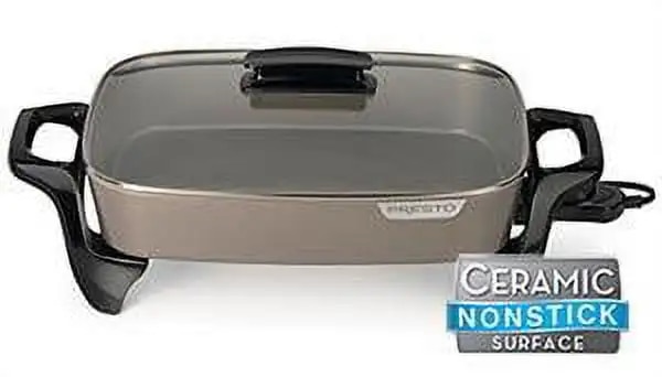 16 inch ceramic electric skillet with glass cover 06856 electric pan usanew 7726