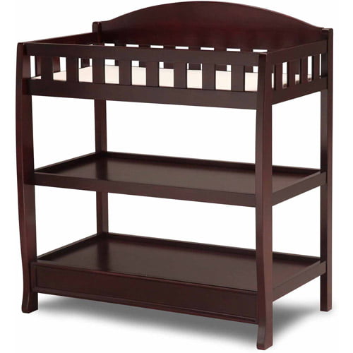 Delta Children Wilmington Changing Table with Pad, Espresso Cherry