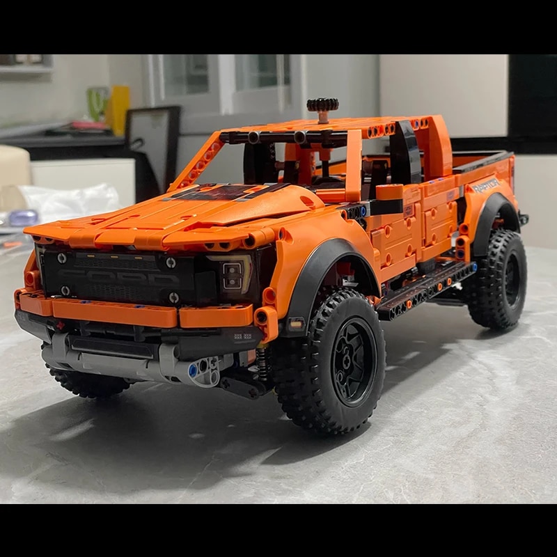 1379pcs technical ford f 150 raptor truck car building blocks 42126 moc trailer assemble bricks toys gift for children kids 5244