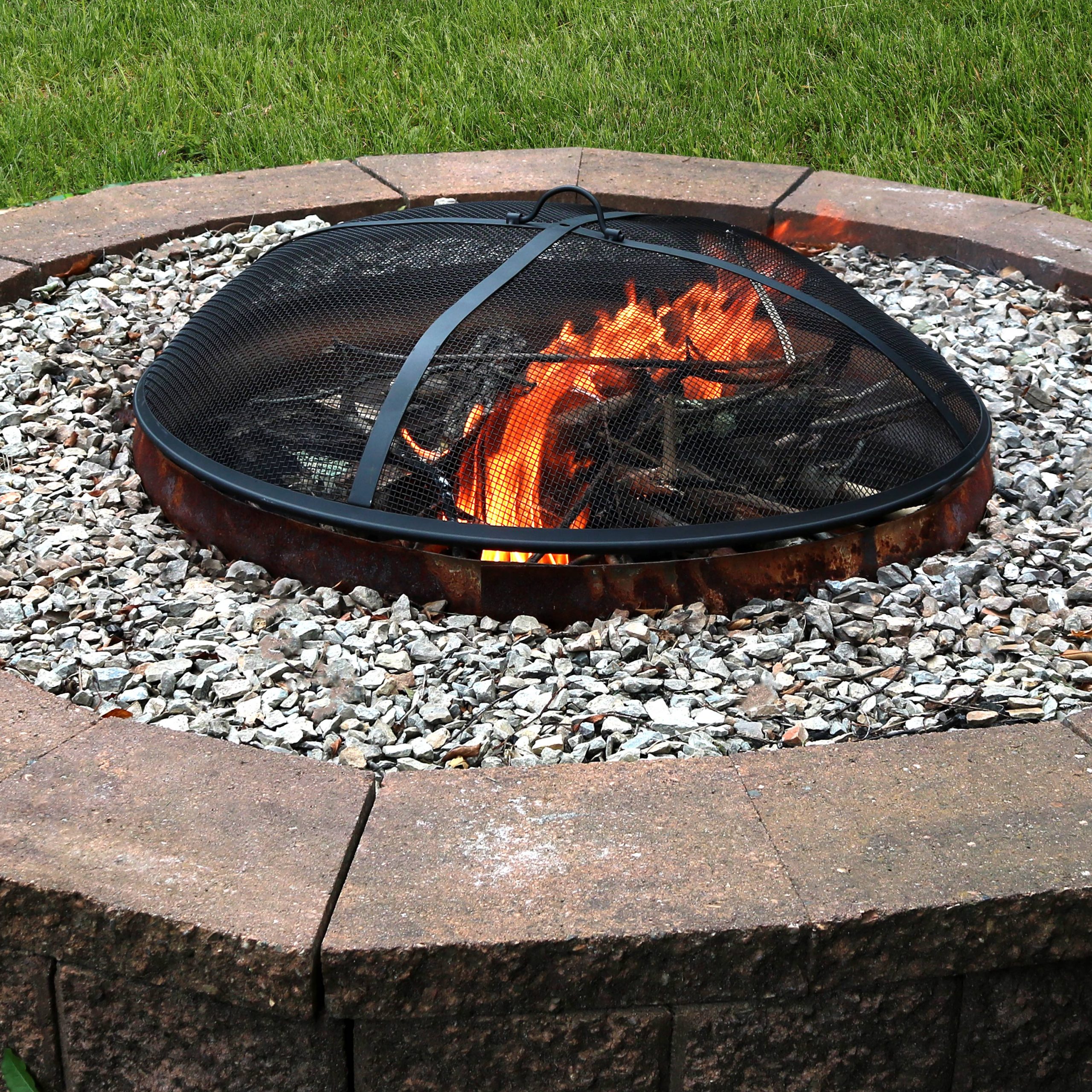 Sunnydaze Decor KF-HDS36 9-lbs Black Steel Fire Pit Spark Screen