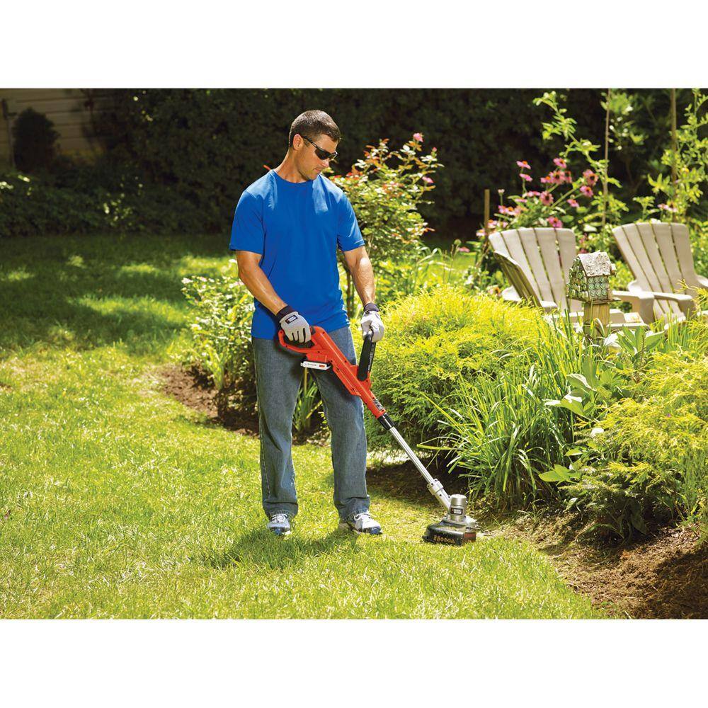 BLACK+DECKER LST300 20V MAX Cordless Battery Powered 2-in-1 String Trimmer & Lawn Edger Kit with (1) 2Ah Battery & Charger