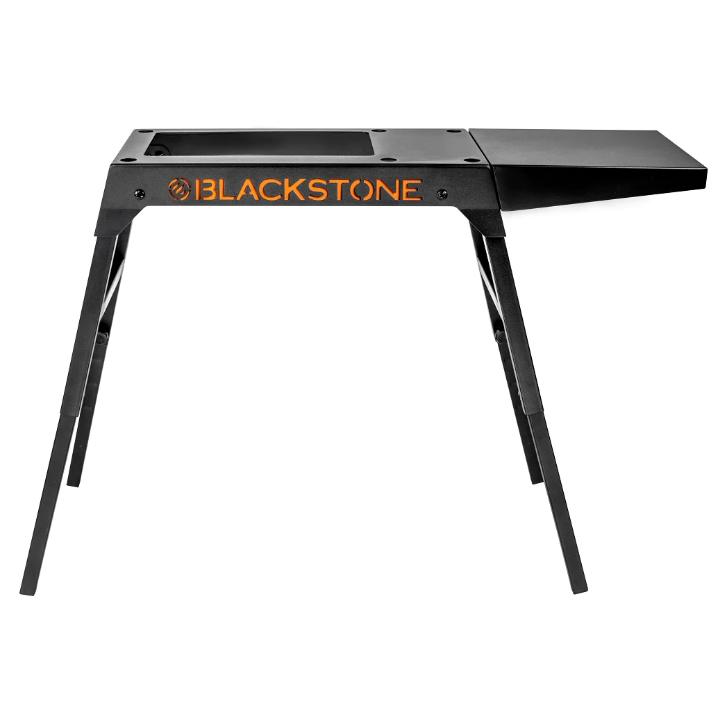 Blackstone Universal Griddle Stand with Adjustable Leg and Side Shelf – Made to fit 17” or 22” Propane Table Top Griddle – Perfect Take Along Grill Accessories for Outdoor Cooking and Camping (Black)