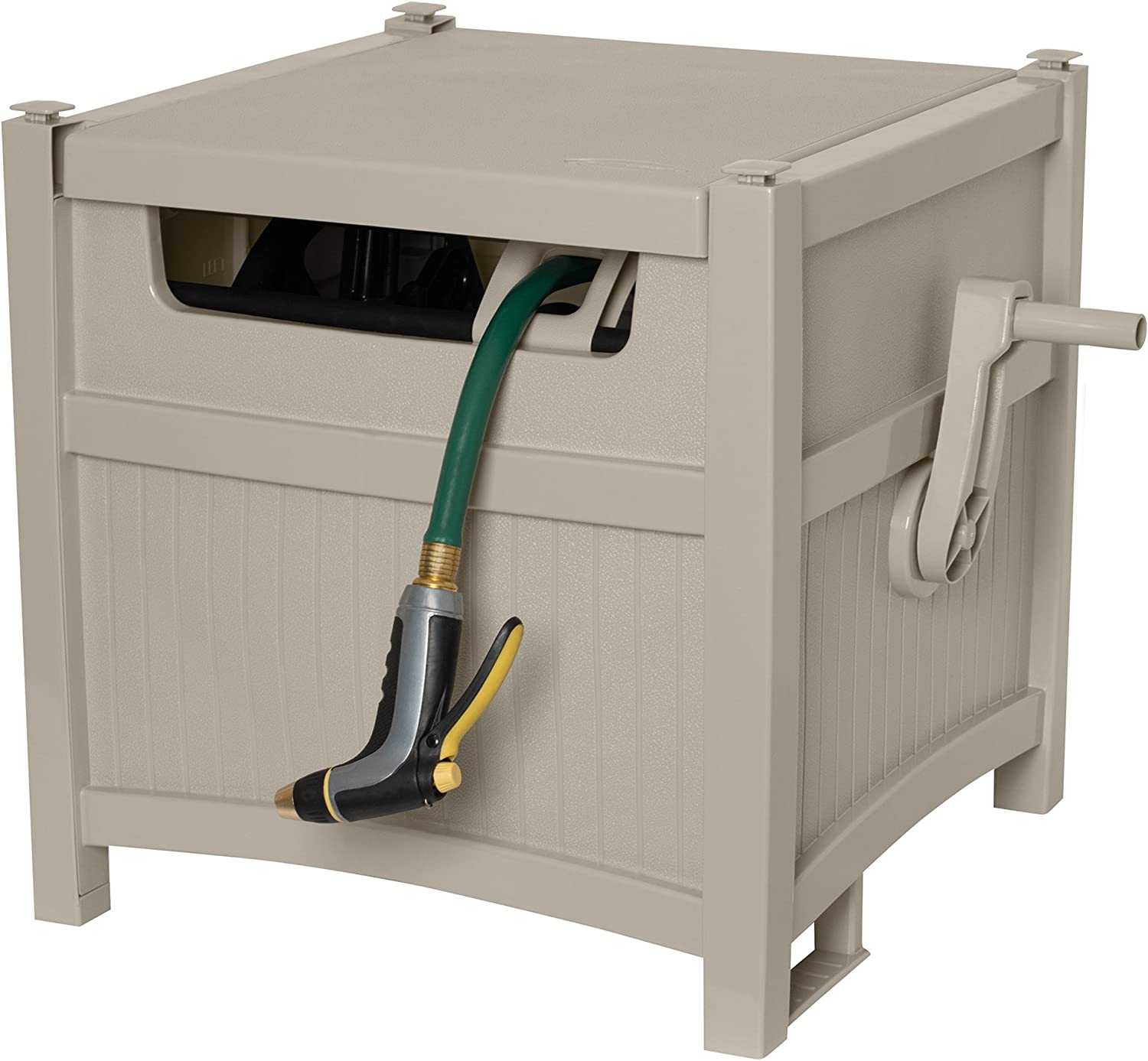 Suncast CPLPTK200D 225 ft. Slide Trak Hideaway Hose Reel, Taupe