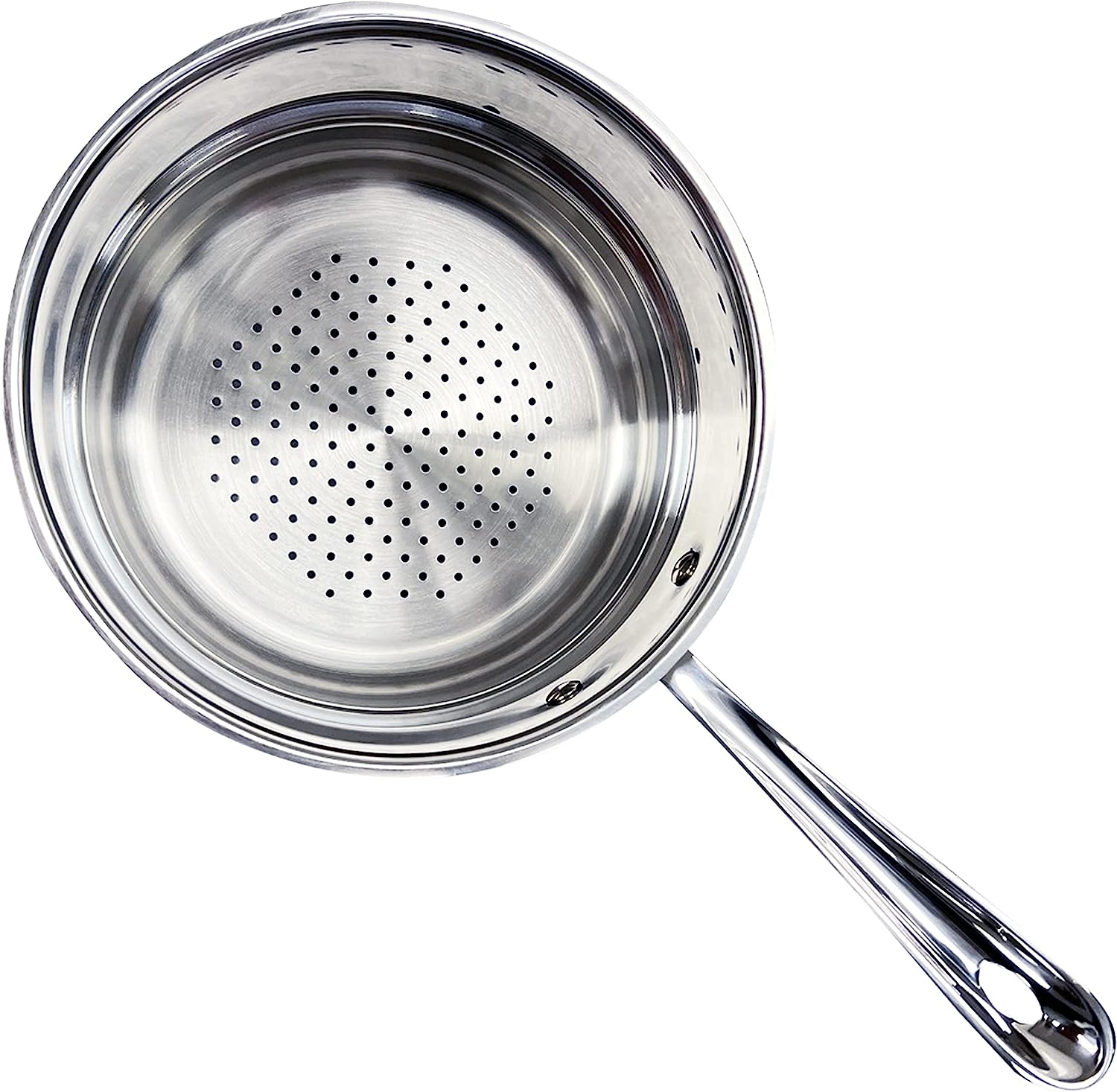 All-Clad 4703-ST Stainless Steel Dishwasher Safe Universal Steamer Insert Cookware, 3-Quart, Silver