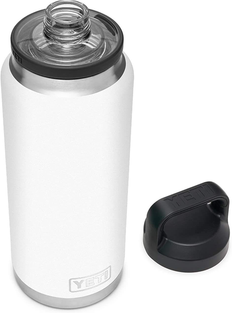 YETI Rambler 36 oz Bottle, Vacuum Insulated, Stainless Steel with Chug Cap, White