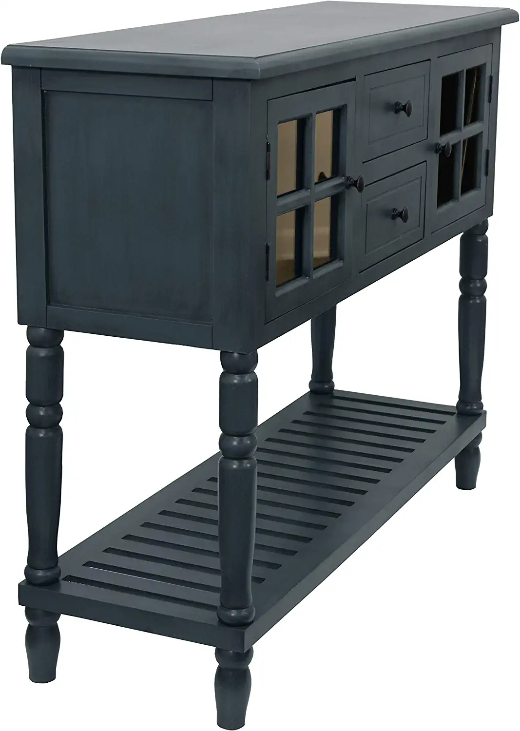 Decor Therapy  Casual Antique Navy Console Table
