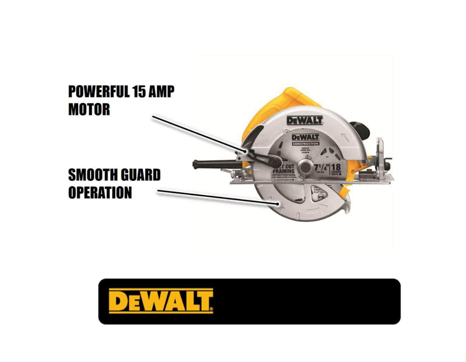 DEWALT DWE575 15 Amp Corded 7-1/4 in. Lightweight Circular Saw