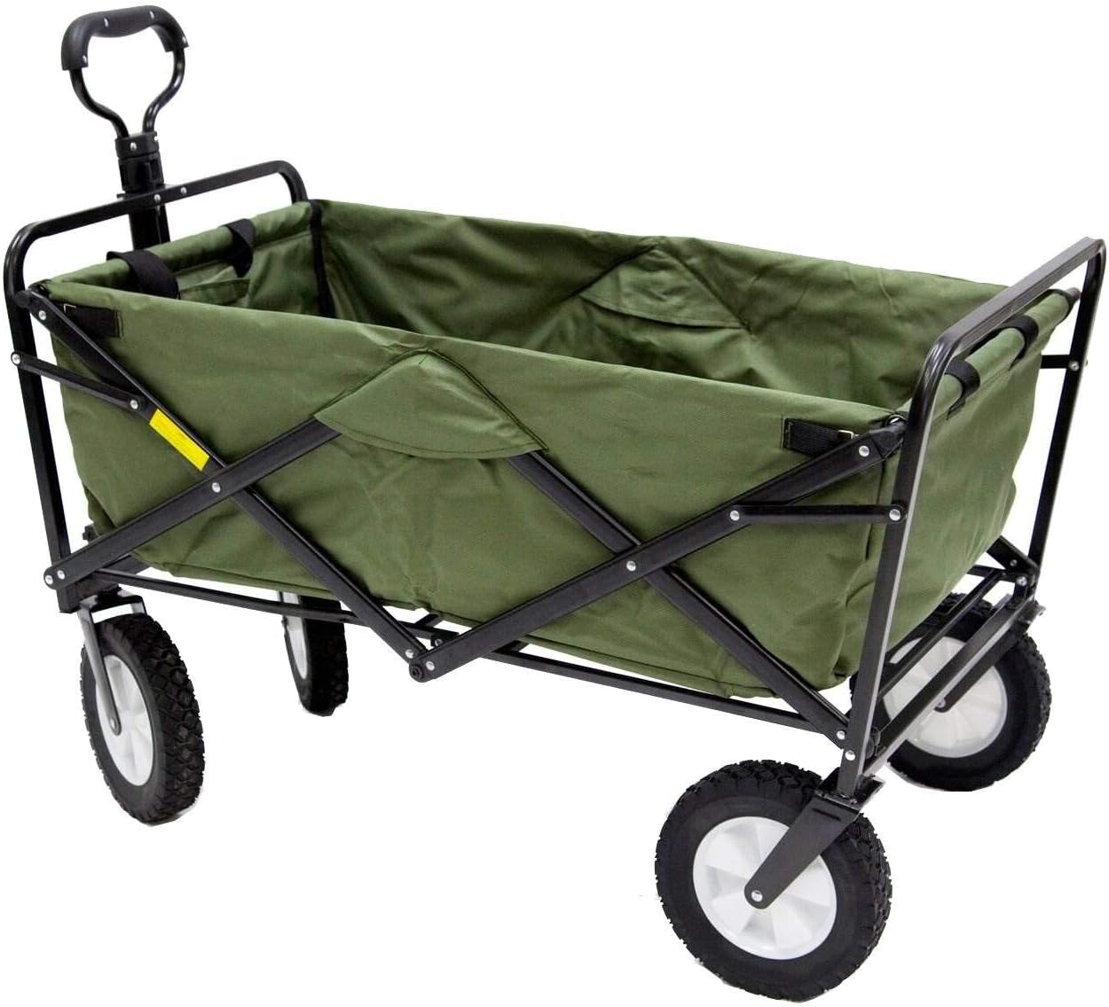 Mac Sports Folding Steel Frame Garden Utility Wagon Cart, Green (for Parts)