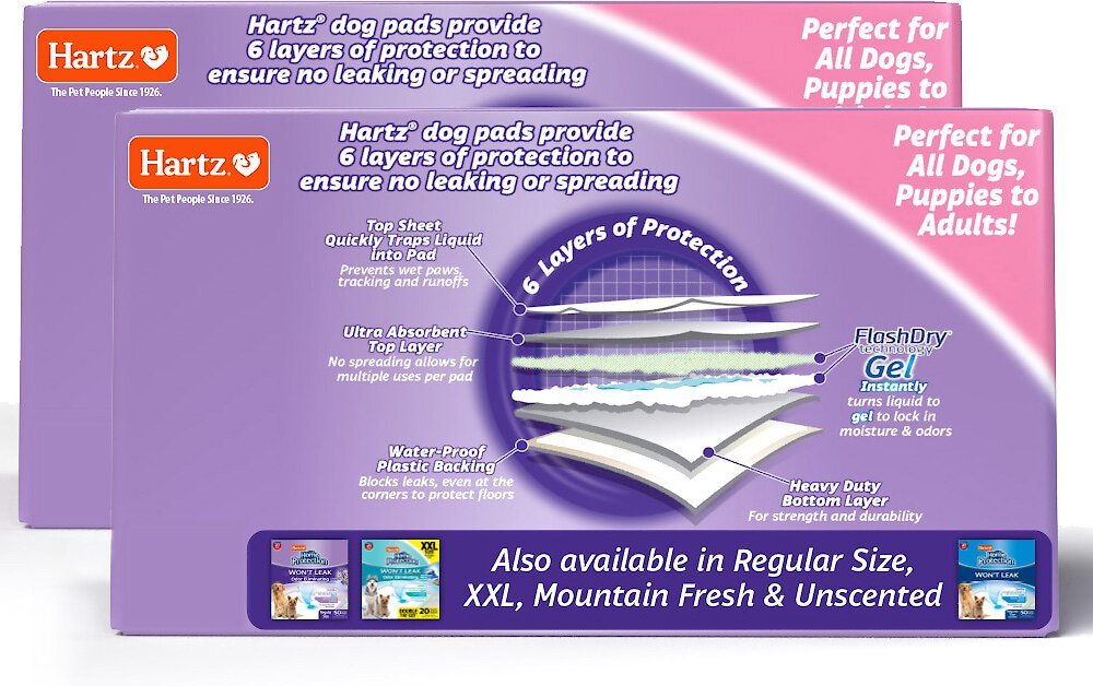 Hartz Home Protection Odor Eliminating Lavender Scent Dog Pads, XXX-Large