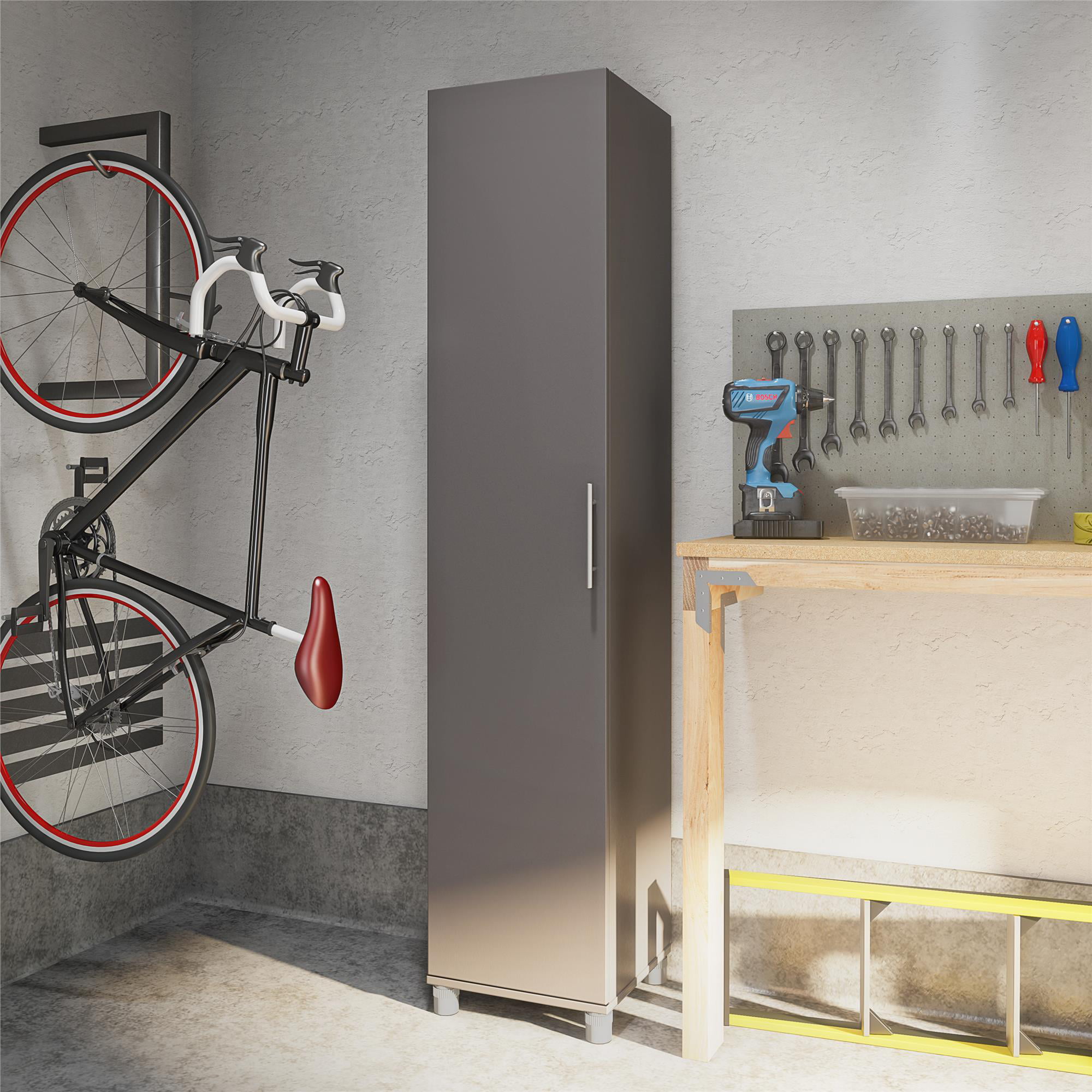 Systembuild Evolution Westford 16′′ Utility Garage Storage Cabinet, Graphite Gray