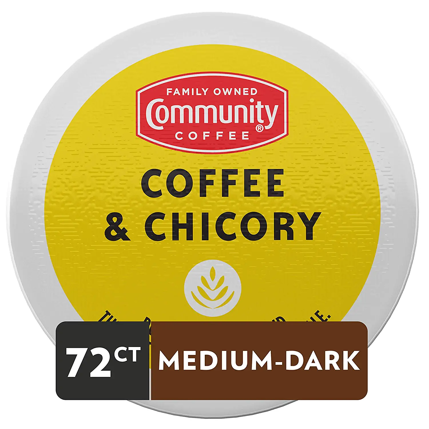 Community Coffee and Chicory 72 Count Coffee Pods, Compatible with Keurig 2.0 K-Cup Brewers (12 Count, Pack of 6)