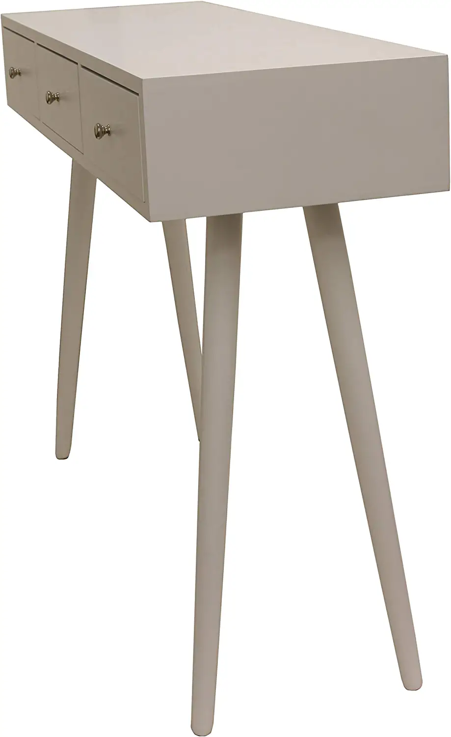 Decor Therapy  Mid Century Midcentury Gloss White Console Table