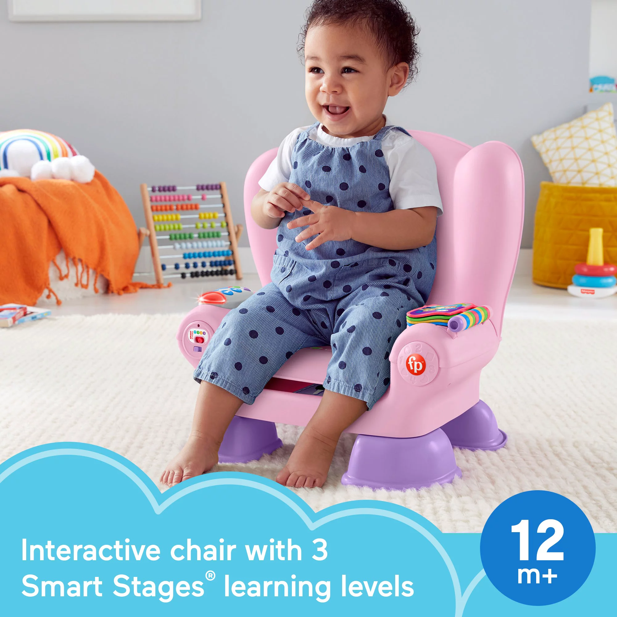Fisher-Price Laugh and Learn Smart Stages Chair, Pink