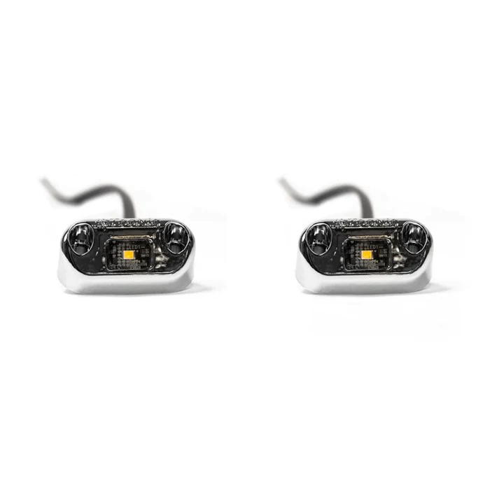 White LED 45° Accent/Step Trailer Light - Chrome Case