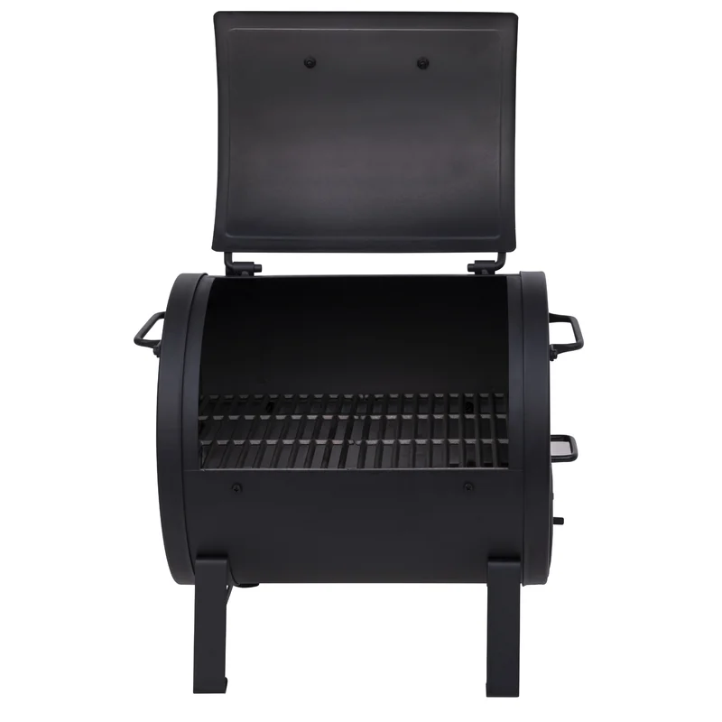 AMERICAN GOURMET 21201715 Portable Charcoal Barrel Grill, Black